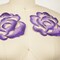 2 Violet Purple Embroidered Flower Patches Iron On Applique for Clothing